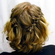 Start with a section of hair at the center of your forehead and create a waterfall braid down. Waterfall Braid Hair Styles