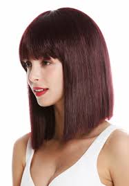 Ich habe bordeaux rote haare und die farbe hält besser. Perucke Schulterlang Glatt Pony Bordeaux Rot Vk 10 99j