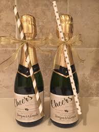 Personalized Mini Champagne Labels For Weddings Engagements Etsy In 2020 Mini Champagne Labels Champagne Wedding Favors Mini Champagne