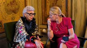 Iris Apfel Sitting With Mindy Grossman Former Head Of Facebook
