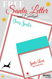 Make this christmas a magical one for your child! Santa Letter And Envelope Free Printable
