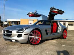 Mercedes Amg Sls Modified And Sittin On 22 Vallano Rims Mercedes Mercedes Car Mercedes Sls