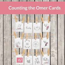 Counting The Omer Printable Cards 2017