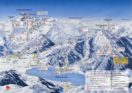 Scheme and satellites photos view; Zell Am See Piste Map J2ski