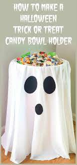 Alternative Trick Or Treat Idea With A Candy Bowl Holder Halloween Hacks Fall Halloween Decor Halloween Candy Bowl