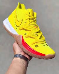 Created in collaboration with nickelodeon, the kyrie 5 'spongebob' washed up on shore adorned in bright yellow with brown and red accents, to celebrate kyrie's love for one of television's most memorable animated series and its porous protagonist. Nike Kyrie 5 X Spongebob Squarepants Collaboration Rumored To Be On The Way Kyrie Irving Shoes Irving Shoes Girls Basketball Shoes