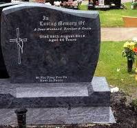 Half og Headstone (Cross Engraving) - North West Memorials