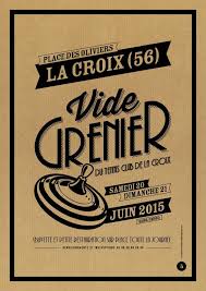 Affiche Kraft Vide Grenier Le Moulin A Puces Affiche Lettre A Affiche De Vente