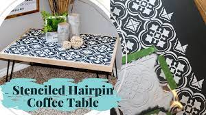 It will give a whole new definition to your room. Diy Hairpin Coffee Table Using A Tile Stencil And Chalk Paint Handmade Haven Youtube