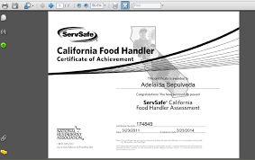 Registration and permit requirements (pdf). Servsafe California Food Handler View Scores And Print Certificate Of Achievement Pdf Free Download
