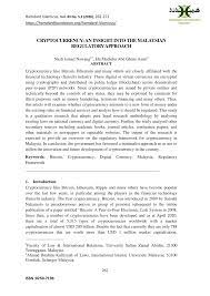 The central bank does not regulate the operations of bitcoin. Pdf Cryptocurrency An Insight Into The Malaysian Regulatory Approach