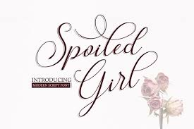 Check out this awesome list of script fonts: Spoiled Girl 183865 Script Font Bundles