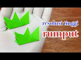 Hiasan rumput dari kertas origami. Cara Melipat Rumput Bagaimana Membuat Origami Versi Kualitas Tinggi Youtube