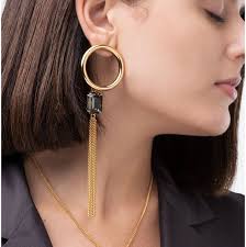 Geometric pendant earrings gold Antùra Accessori aop99533