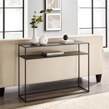 Crosley Furniture Braxton 30 In Matte Black Console Table Cf1400 Mb The Home Depot