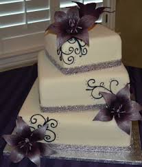 Purple Lily Wedding Cake Purple Wedding Cakes Wedding Cake Fresh Flowers Wedding Cake Tops