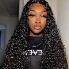 Vshow Deep Water Wave Lace Front Wigs 150 250 Curly Human Hair Wigs Pre Plucked Hairline Wet And Wavy Curly Wigs Curly Lace Front Wigs Wig Hairstyles Curly Human Hair Wig