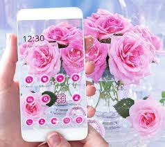 Floral vintage wallpaper, green wallpaper & borders. Pink Rose Love Theme For Android Apk Download