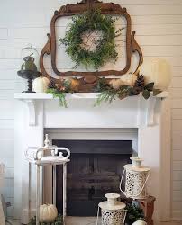 Stunning Fall Fireplace Decor Shabby Chic Farmhouse Fall Decorating Ideas Fall Wreath Shiplap Shabby Fall Fireplace Decor Shabby Chic Farmhouse Fall Fireplace