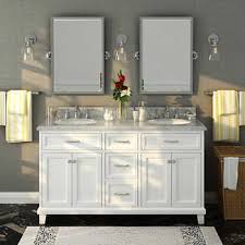 Edison 60 White Double Sink Vanity By Lanza Bathroom Vanity Units