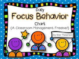 Daily Focus Behavior Chart A Classroom Management Freebie