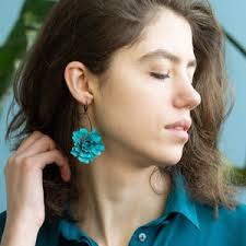 Purple Delicate Iris Bloom Earrings: Handcrafted, Lightweight & Comfortable 