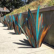 Check spelling or type a new query. Amazon Com Blue Tequila Rustic Sculpture Diy Metal Agave Plant Garden Yard Art Decoration Statue Home Decor Garden Figurines Yard Stakes Lawn Ornaments Metal Agave Plants For Outdoor Patio Yard Blue Kitchen