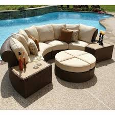 Inflatable lounge chair with ottoman blow up chaise lounge air lazy sofa set flocked couch portable inflatable seats for lounge inflatable deck chair for indoor & outdoor 3.7 out of 5 stars 347 $41.98 $ 41. Semi Circle Sectional Sectional Patio Furniture Outdoor Patio Sectional Outdoor Couch