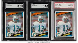 Buy from many sellers and get your cards all in one shipment! 1984 Topps Dan Marino 123 Rookie Card Collection 61 Lot 41058 Heritage Auctions