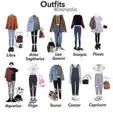 Female Outfits Zodiac Outfits In 2021 Zodiac Clothes Zodiac Sign Fashion Zodiac Outfits