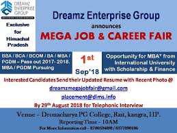 Mega careers study fair visionkl. Mega Job Fair 1 Sept 2018 Dreamz Dronacharya Pg College Of Education Rait Facebook