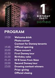 Birthday party event program template. 1st Birthday Party Program