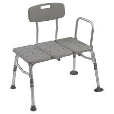 drive medical plastic tub transfer bench with adjustable backrest in 2021 transfer bench shower chair bench with back