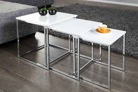 Designer couchtisch glastisch tisch beistelltisch chrom silber repro milchig 50. Weisser Beistelltisch Online Kaufen Otto