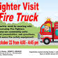 Fire Fighter Visit with Fire Truck! event image