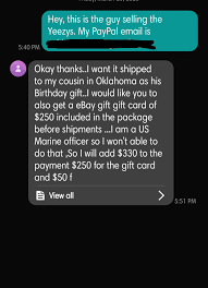 Enter the merchant's name & balance amount on'ur gift card, & click get offer. Im Trying To Sell Shoes On Ebay The Guy Asked For My Paypal E Mail And He Sent Me This What Should I Do Scams