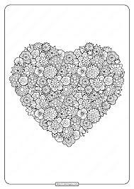 Massive hybridization has produced thousands of fabulous daylily varieties. Printable Floral Heart Pdf Coloring Page