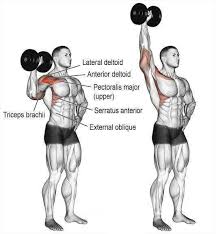 Shoulder One Arm Dumbbell Press Shoulder Workout Dumbell Workout Gym Workouts