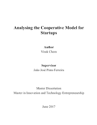 Pdf Analysing The Cooperative Model For Startups