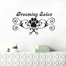 Welcome dogs & cats, at different times, at their well equipped salon in the isle of dogs east london, all breeds. Grooming Salon Sign Wall Decals Dog Paw Print Vinyl Poster Pet Shops Decor Pets Grooming Scissor Wall Art Sticker Pet Shop Az569 Wall Stickers Aliexpress