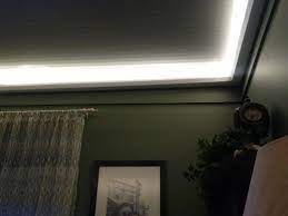 New Livingroom Ceiling Using Pvc Gutter And Rope Lights As Dimmable Lighting Rope Lights Wall Lights Lights