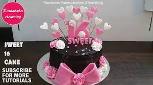 Part of my first dessert table. Sweet 16 Cakes 16th Birthday Cake Design Ideas Decorating Tutorial Class Cake Designs Birthday 16 Birthday Cake Animal Birthday Cakes