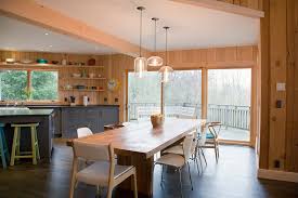 3 Kitchen Table Pendant Lighting Installations Embrace Mid Century Modern