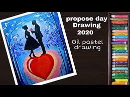 Propose Day 2020 Drawing Oil Pastel Valentines Day Drawing Step By Step For Beginners Youtube Valentines Day Drawing Oil Pastel Drawings Oil Pastel