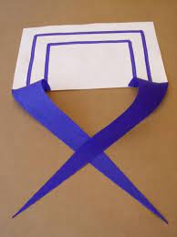 Ejy unisexe chapeau de marine marin capitaine casquette amiral chapeau de livré en h adoptez le look capitaine avec les casquettes marin ! Col Marin Papier Blanc Et Crepon Bleu Matrozen Patronen Boten