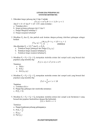 Maybe you would like to learn more about one of these? Latihan Soal Persiapan Uas Statistika Matematika Selamat Mengerjakan