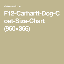 Carhartt Dog Coat Size Chart Bedowntowndaytona Com