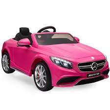 Best Choice Products 12v Kids Licensed Mercedes Benz S63 Coupe Ride On Car W Parent Control Mp3 3 Speeds Pink Walmart Com Kids Ride On Baby Car Toy Toy Car