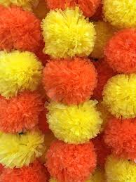 You can enjoy its amazing sight while enjoying a healthy infusion during a sunday the flower that we are going to talk about in this article is called marigold. it is one of the most used plants for cosmetics because of its amazing. Decoration Craft Artificial Marigold Flower Garlands 5 Feet Long Dark Orange And Yellow 5 Buy Online In Luxembourg At Luxembourg Desertcart Com Productid 196115508