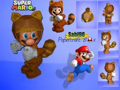 Super Mario 3d Land Tanooki Mario Papercraft Tanooki Suit Raccoon Mario Super Mario 3d Super Mario Bros Nintendo